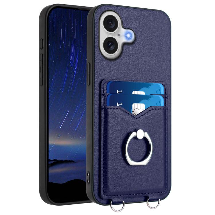 Capa para Telemóvel com Suporte de Anel Porta-Cartões R20, Para iPhone 17 Pro Max, Para iPhone 17 Pro, Para iPhone 17, Para iPhone Air, Para iPhone 15 Pro Max, Para iPhone 15 Pro, Para iPhone 15 Plus, Para iPhone 15
