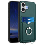 Capa para Telemóvel com Suporte de Anel Porta-Cartões R20, Para iPhone 17 Pro Max, Para iPhone 17 Pro, Para iPhone 17, Para iPhone Air, Para iPhone 15 Pro Max, Para iPhone 15 Pro, Para iPhone 15 Plus, Para iPhone 15