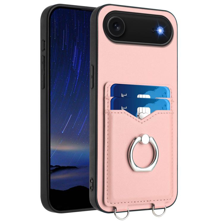 Capa para Telemóvel com Suporte de Anel Porta-Cartões R20, Para iPhone 17 Pro Max, Para iPhone 17 Pro, Para iPhone 17, Para iPhone Air, Para iPhone 15 Pro Max, Para iPhone 15 Pro, Para iPhone 15 Plus, Para iPhone 15