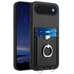 Capa para Telemóvel com Suporte de Anel Porta-Cartões R20, Para iPhone 17 Pro Max, Para iPhone 17 Pro, Para iPhone 17, Para iPhone Air, Para iPhone 15 Pro Max, Para iPhone 15 Pro, Para iPhone 15 Plus, Para iPhone 15