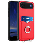Capa para Telemóvel com Suporte de Anel Porta-Cartões R20, Para iPhone 17 Pro Max, Para iPhone 17 Pro, Para iPhone 17, Para iPhone Air, Para iPhone 15 Pro Max, Para iPhone 15 Pro, Para iPhone 15 Plus, Para iPhone 15