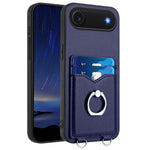 Capa para Telemóvel com Suporte de Anel Porta-Cartões R20, Para iPhone 17 Pro Max, Para iPhone 17 Pro, Para iPhone 17, Para iPhone Air, Para iPhone 15 Pro Max, Para iPhone 15 Pro, Para iPhone 15 Plus, Para iPhone 15