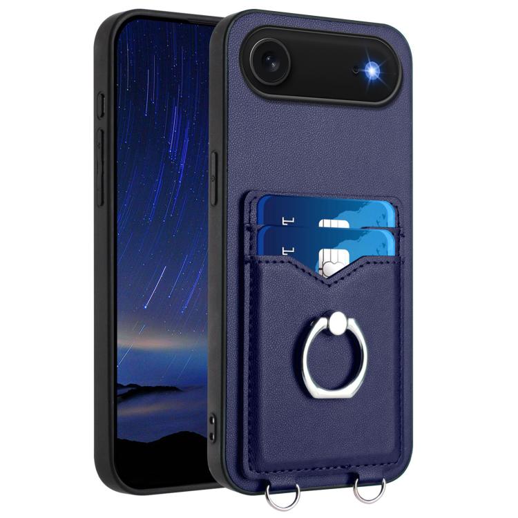 Capa para Telemóvel com Suporte de Anel Porta-Cartões R20, Para iPhone 17 Pro Max, Para iPhone 17 Pro, Para iPhone 17, Para iPhone Air, Para iPhone 15 Pro Max, Para iPhone 15 Pro, Para iPhone 15 Plus, Para iPhone 15