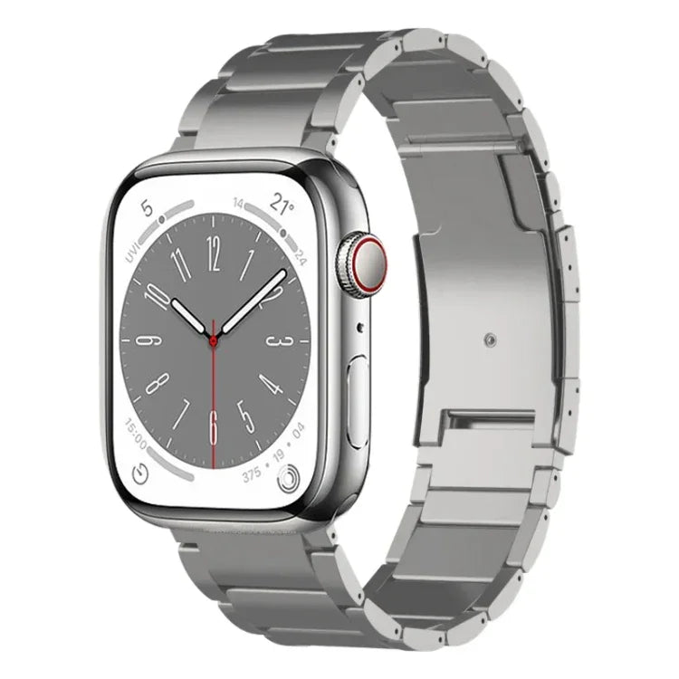 Titanium Metal Watch Band, For Apple Watch Series 10 46mm, For Apple Watch Series 10 42mm, For Apple Watch SE 2023 44mm, For Apple Watch SE 2023 40mm, For Apple Watch Ultra 2 49mm, For Apple Watch Series 9 45mm, For Apple Watch Series 9 41mm           ...