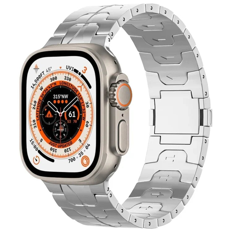 Magnetic Buckle Titanium Alloy Watch Band, For Apple Watch SE 2023 44mm, For Apple Watch Ultra 2 49mm, For Apple Watch Series 9 45mm, For Apple Watch Ultra 49mm, For Apple Watch Series 8 45mm, For Apple Watch SE 2022 44mm, For Apple Watch Series 7 45mm...