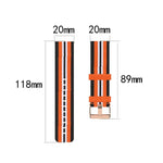 Pulseira Texturizada em Nylon Tecido, Tamanho: Tamanho Único 20mm, Para Galaxy Watch 3 41mm