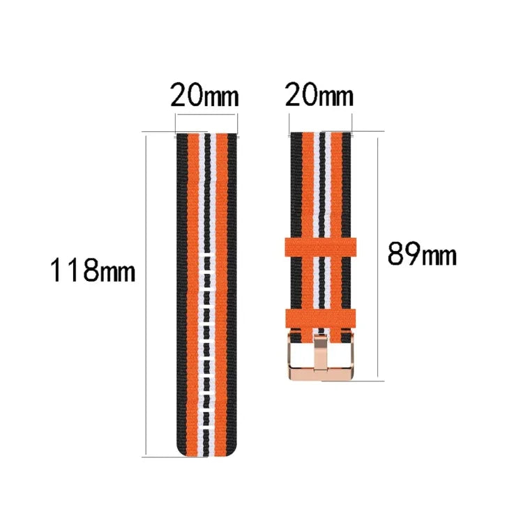 Pulseira Texturizada em Nylon Tecido, Tamanho: Tamanho Único 20mm, Para Galaxy Watch 3 41mm