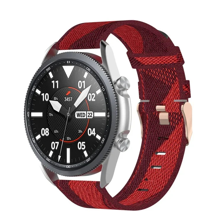 Pulseira Texturizada em Nylon Tecido, Tamanho: Tamanho Único 20mm, Para Galaxy Watch 3 41mm
