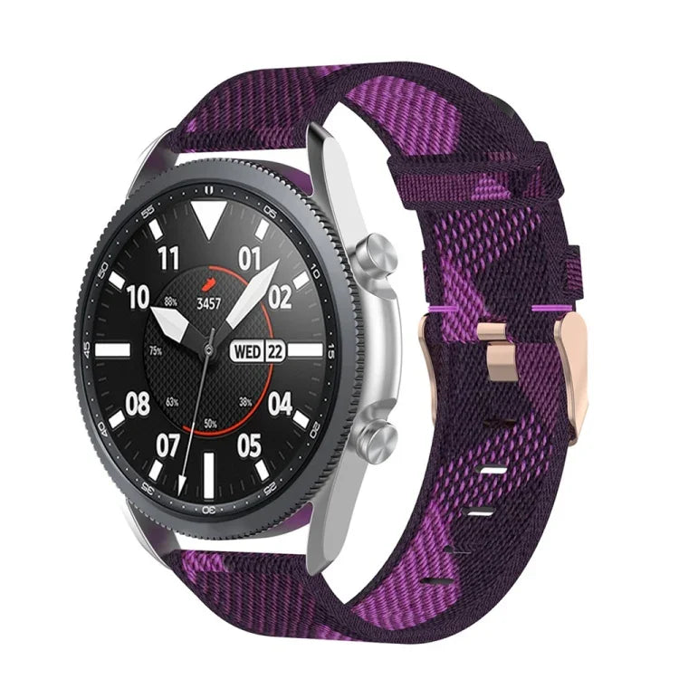 Pulseira Texturizada em Nylon Tecido, Tamanho: Tamanho Único 20mm, Para Galaxy Watch 3 41mm