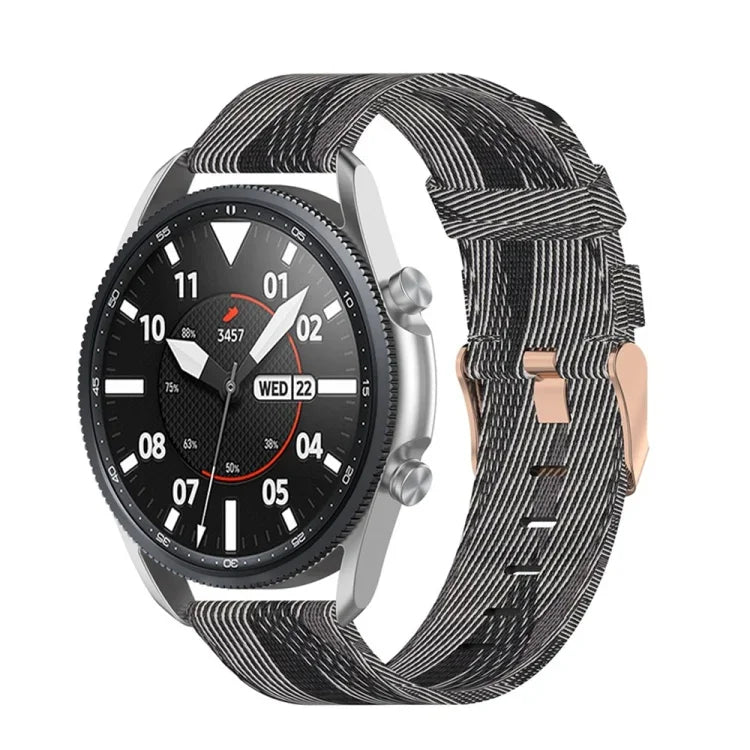 Pulseira Texturizada em Nylon Tecido, Tamanho: Tamanho Único 20mm, Para Galaxy Watch 3 41mm