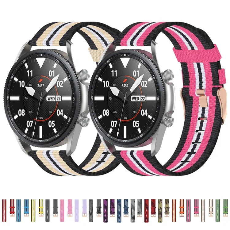 Pulseira Texturizada em Nylon Tecido, Tamanho: Tamanho Único 20mm, Para Galaxy Watch 3 41mm