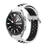 Pulseira Desportiva Bicolor em Silicone, Tamanho: Tamanho Único 20mm, Para Galaxy Watch 3 41mm