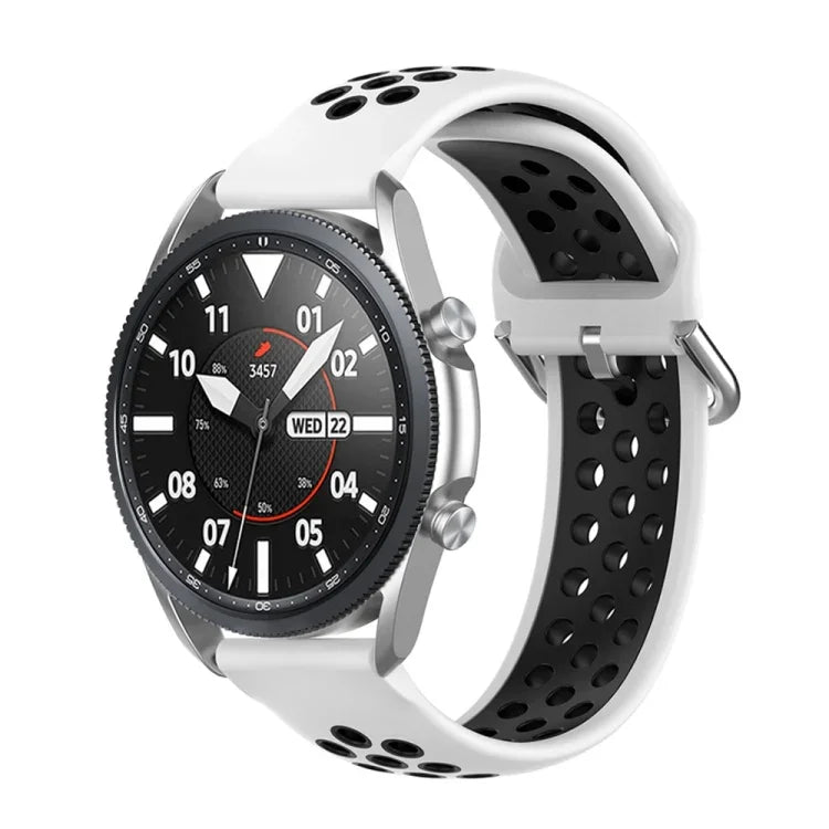 Pulseira Desportiva Bicolor em Silicone, Tamanho: Tamanho Único 20mm, Para Galaxy Watch 3 41mm