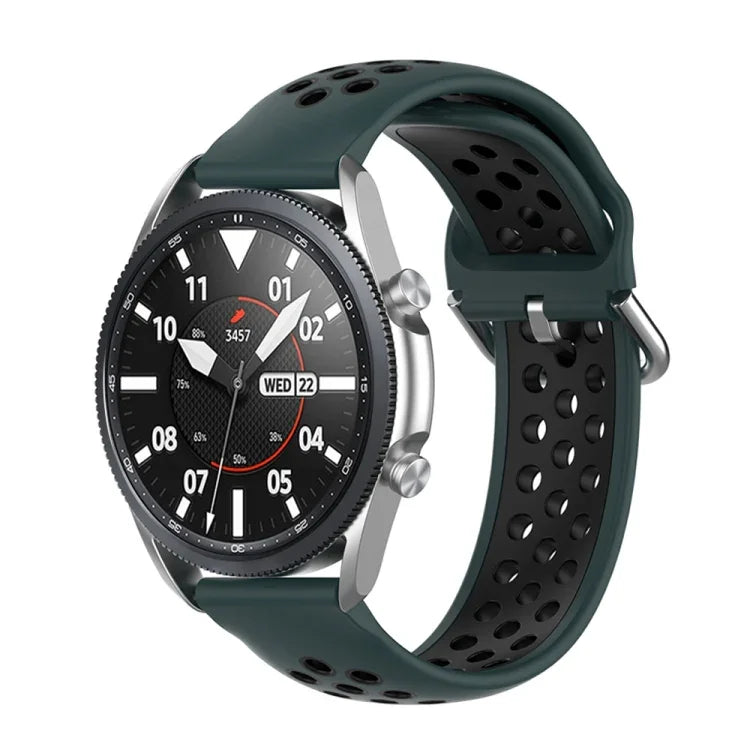 Pulseira Desportiva Bicolor em Silicone, Tamanho: Tamanho Único 20mm, Para Galaxy Watch 3 41mm