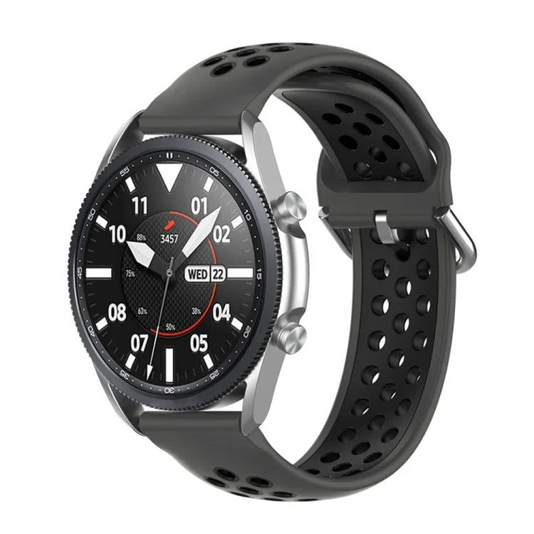 Pulseira Desportiva Bicolor em Silicone, Tamanho: Tamanho Único 20mm, Para Galaxy Watch 3 41mm