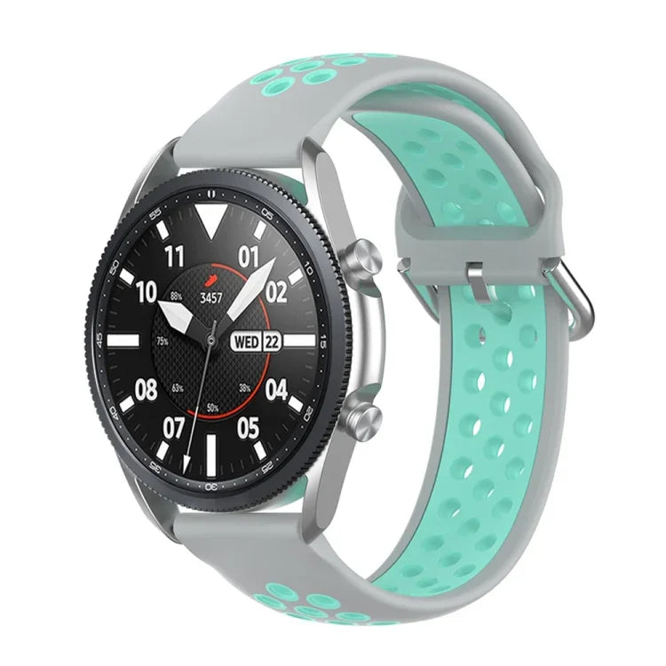 Pulseira Desportiva Bicolor em Silicone, Tamanho: Tamanho Único 20mm, Para Galaxy Watch 3 41mm