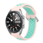 Pulseira Desportiva Bicolor em Silicone, Tamanho: Tamanho Único 20mm, Para Galaxy Watch 3 41mm