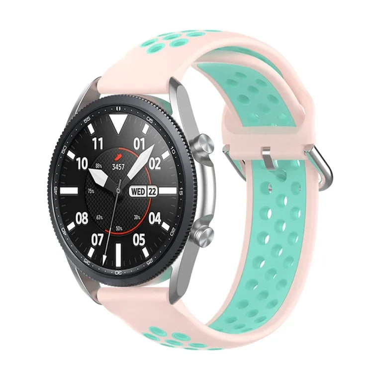 Pulseira Desportiva Bicolor em Silicone, Tamanho: Tamanho Único 20mm, Para Galaxy Watch 3 41mm