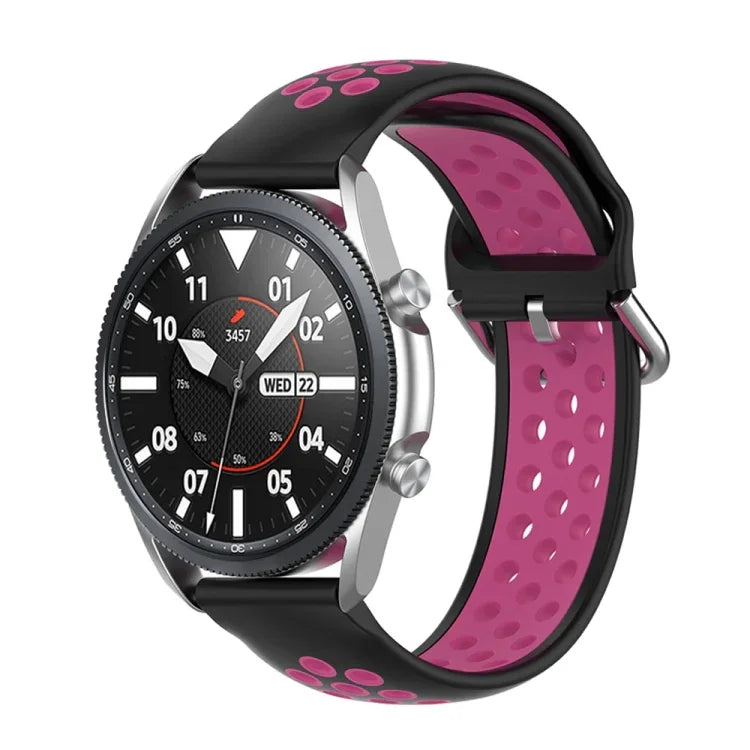 Pulseira Desportiva Bicolor em Silicone, Tamanho: Tamanho Único 20mm, Para Galaxy Watch 3 41mm