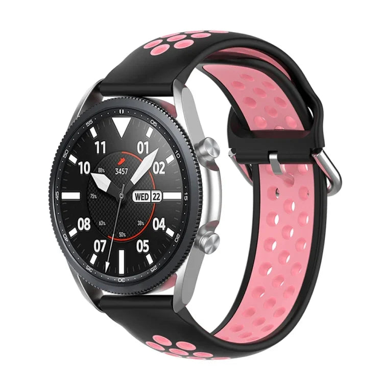Pulseira Desportiva Bicolor em Silicone, Tamanho: Tamanho Único 20mm, Para Galaxy Watch 3 41mm