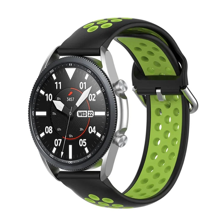 Pulseira Desportiva Bicolor em Silicone, Tamanho: Tamanho Único 20mm, Para Galaxy Watch 3 41mm