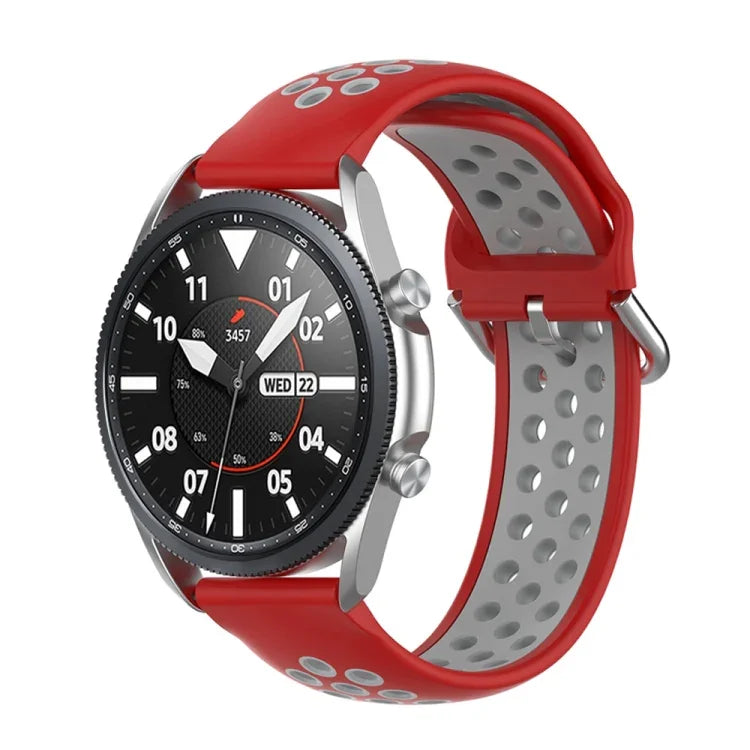 Pulseira Desportiva Bicolor em Silicone, Tamanho: Tamanho Único 20mm, Para Galaxy Watch 3 41mm