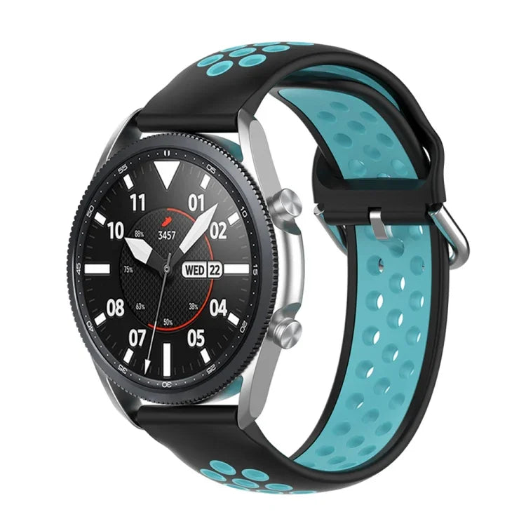 Pulseira Desportiva Bicolor em Silicone, Tamanho: Tamanho Único 20mm, Para Galaxy Watch 3 41mm