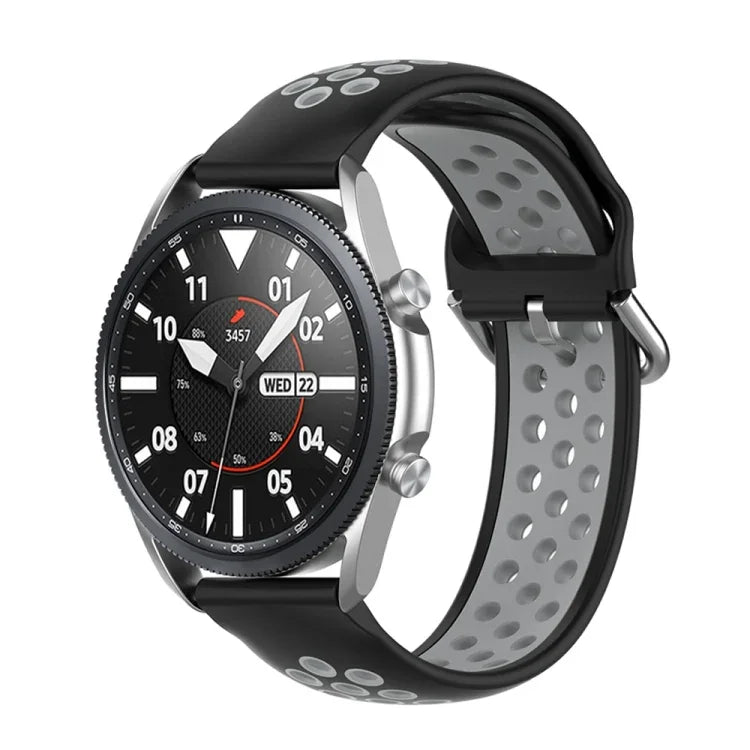 Pulseira Desportiva Bicolor em Silicone, Tamanho: Tamanho Único 20mm, Para Galaxy Watch 3 41mm