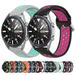 Pulseira Desportiva Bicolor em Silicone, Tamanho: Tamanho Único 20mm, Para Galaxy Watch 3 41mm