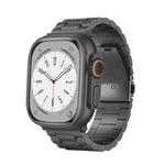 3-Bead Flat Buckle Titanium Alloy Watch Band, For Apple Watch Series 5 44mm, For Apple Watch Series 5 40mm, For Apple Watch Series 4 44mm, For Apple Watch Series 4 40mm, For Apple Watch Series 3 38mm, For Apple Watch Series 3 42mm
