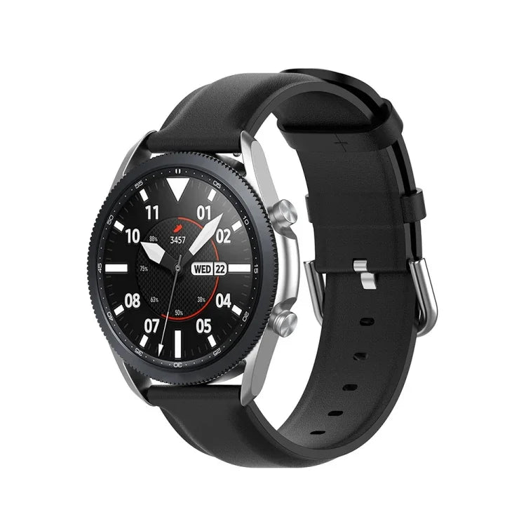 Correia de Couro com Ponta Redonda, Tamanho: Tamanho Único 20mm, Para Galaxy Watch 3 41mm