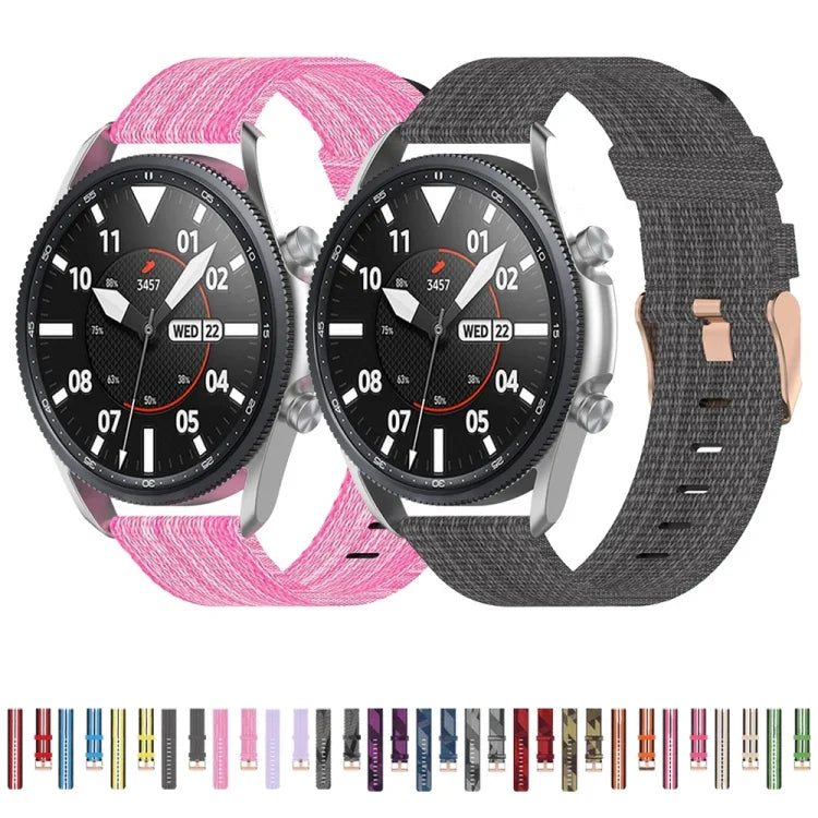 Correia Texturizada de Nylon Trançado, Tamanho: Tamanho Único 22mm, Para Galaxy Watch 3 45mm