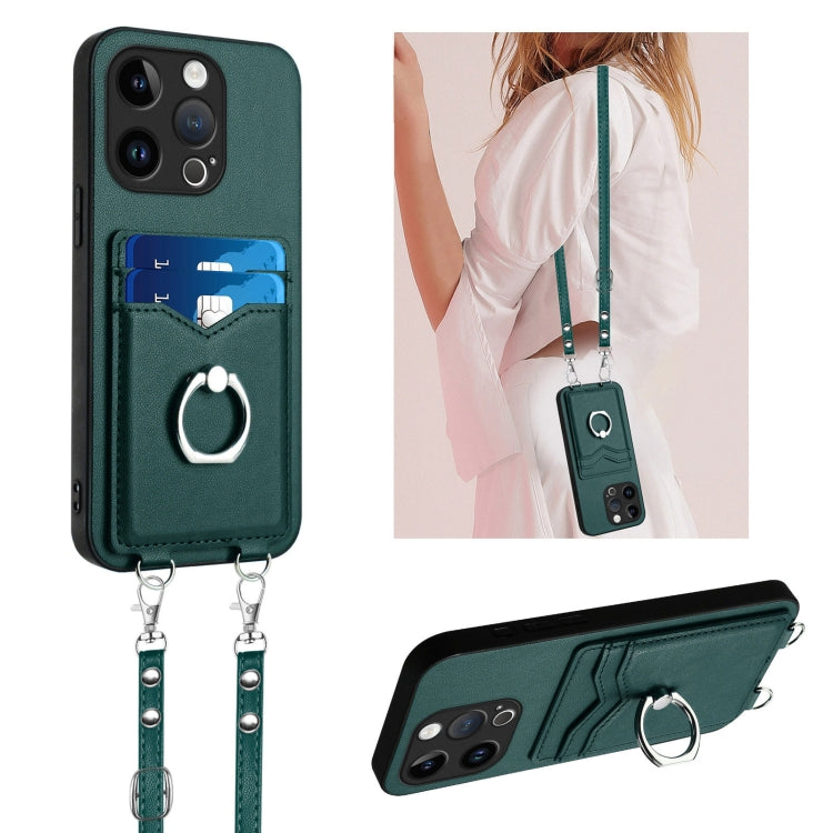 Capa para telemóvel com porta-cartões e anel de corda R20 Crossbody, Para iPhone 14 Plus, Para iPhone 14, Para iPhone 14 Pro, Para iPhone 14 Pro Max, Para iPhone SE 2022 / SE 2020 / 8, Para iPhone 13 Pro Max, Para iPhone 13 Pro, Para iPhone 13