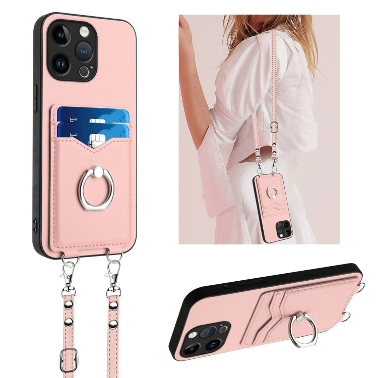 Capa para telemóvel com porta-cartões e anel de corda R20 Crossbody, Para iPhone 14 Plus, Para iPhone 14, Para iPhone 14 Pro, Para iPhone 14 Pro Max, Para iPhone SE 2022 / SE 2020 / 8, Para iPhone 13 Pro Max, Para iPhone 13 Pro, Para iPhone 13