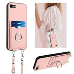 Capa para telemóvel com porta-cartões e anel de corda R20 Crossbody, Para iPhone 14 Plus, Para iPhone 14, Para iPhone 14 Pro, Para iPhone 14 Pro Max, Para iPhone SE 2022 / SE 2020 / 8, Para iPhone 13 Pro Max, Para iPhone 13 Pro, Para iPhone 13