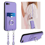 Capa para telemóvel com porta-cartões e anel de corda R20 Crossbody, Para iPhone 14 Plus, Para iPhone 14, Para iPhone 14 Pro, Para iPhone 14 Pro Max, Para iPhone SE 2022 / SE 2020 / 8, Para iPhone 13 Pro Max, Para iPhone 13 Pro, Para iPhone 13