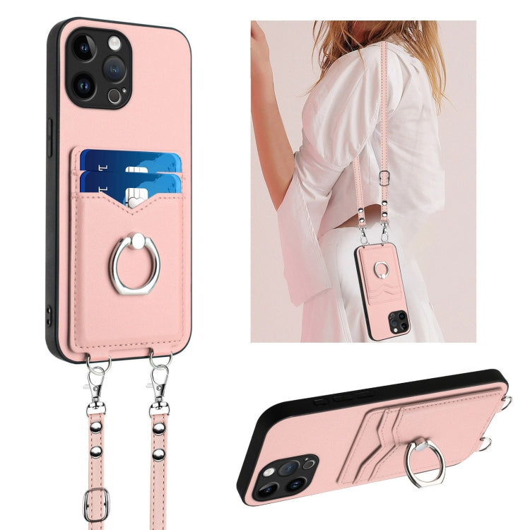 Capa para telemóvel com porta-cartões e anel de corda R20 Crossbody, Para iPhone 14 Plus, Para iPhone 14, Para iPhone 14 Pro, Para iPhone 14 Pro Max, Para iPhone SE 2022 / SE 2020 / 8, Para iPhone 13 Pro Max, Para iPhone 13 Pro, Para iPhone 13