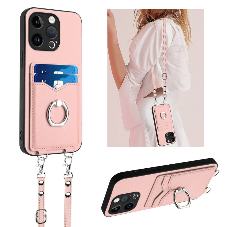 Capa para telemóvel com porta-cartões e anel de corda R20 Crossbody, Para iPhone 14 Plus, Para iPhone 14, Para iPhone 14 Pro, Para iPhone 14 Pro Max, Para iPhone SE 2022 / SE 2020 / 8, Para iPhone 13 Pro Max, Para iPhone 13 Pro, Para iPhone 13
