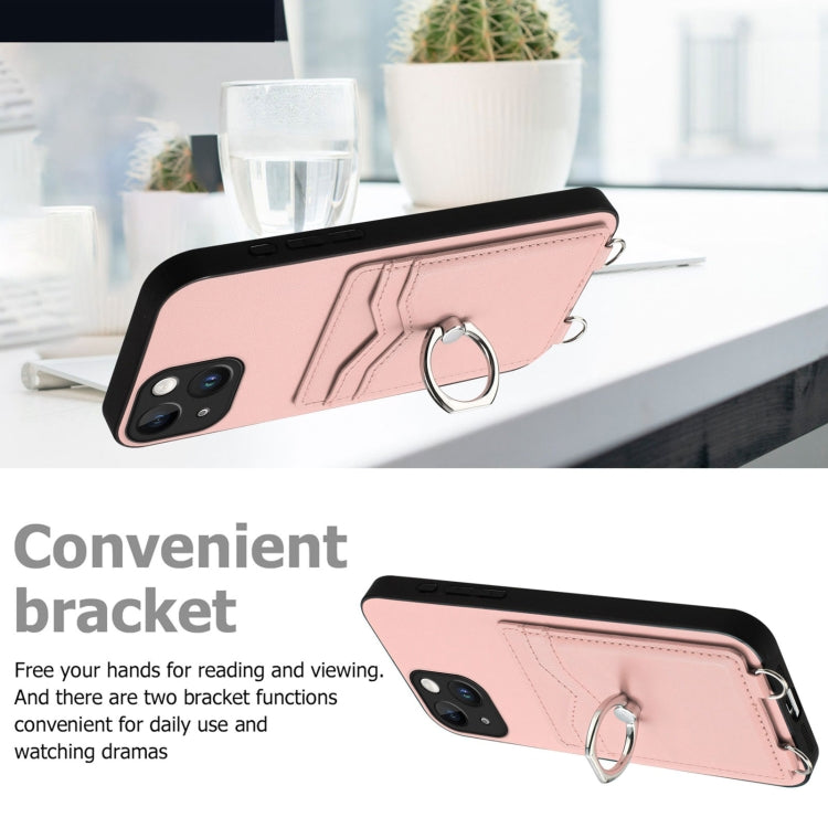 Capa para telemóvel com porta-cartões e anel de corda R20 Crossbody, Para iPhone 13 mini, Para iPhone 12, Para iPhone 12 Pro Max, Para iPhone 12 Pro, Para iPhone 12 mini, Para iPhone 11 Pro Max, Para iPhone 11, Para iPhone 11 Pro