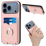Capa para Telemóvel com Suporte de Anel Porta-Cartões R20 com Cordão Transversal, Para iPhone 17 Pro Max, Para iPhone 17 Pro, Para iPhone 17, Para iPhone Air, Para iPhone 15 Pro Max, Para iPhone 15 Pro, Para iPhone 15 Plus, Para iPhone 15