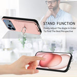 Capa para Telemóvel com Suporte de Anel Porta-Cartões R20 com Cordão Transversal, Para iPhone 17 Pro Max, Para iPhone 17 Pro, Para iPhone 17, Para iPhone Air, Para iPhone 15 Pro Max, Para iPhone 15 Pro, Para iPhone 15 Plus, Para iPhone 15
