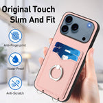 Capa para Telemóvel com Suporte de Anel Porta-Cartões R20 com Cordão Transversal, Para iPhone 17 Pro Max, Para iPhone 17 Pro, Para iPhone 17, Para iPhone Air, Para iPhone 15 Pro Max, Para iPhone 15 Pro, Para iPhone 15 Plus, Para iPhone 15