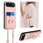 Capa para Telemóvel com Suporte de Anel Porta-Cartões R20 com Cordão Transversal, Para iPhone 17 Pro Max, Para iPhone 17 Pro, Para iPhone 17, Para iPhone Air, Para iPhone 15 Pro Max, Para iPhone 15 Pro, Para iPhone 15 Plus, Para iPhone 15
