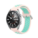 Correia Desportiva de Silicone Bicolor, Tamanho: 22mm, Para Galaxy Watch 3 45mm