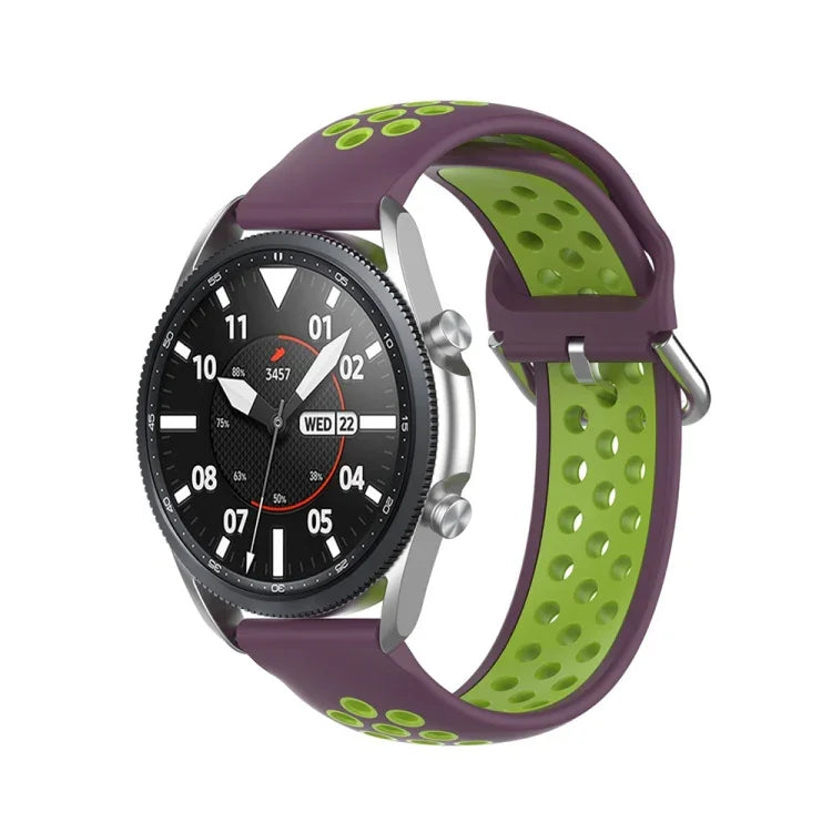 Correia Desportiva de Silicone Bicolor, Tamanho: 22mm, Para Galaxy Watch 3 45mm