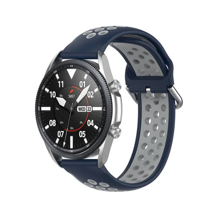 Correia Desportiva de Silicone Bicolor, Tamanho: 22mm, Para Galaxy Watch 3 45mm