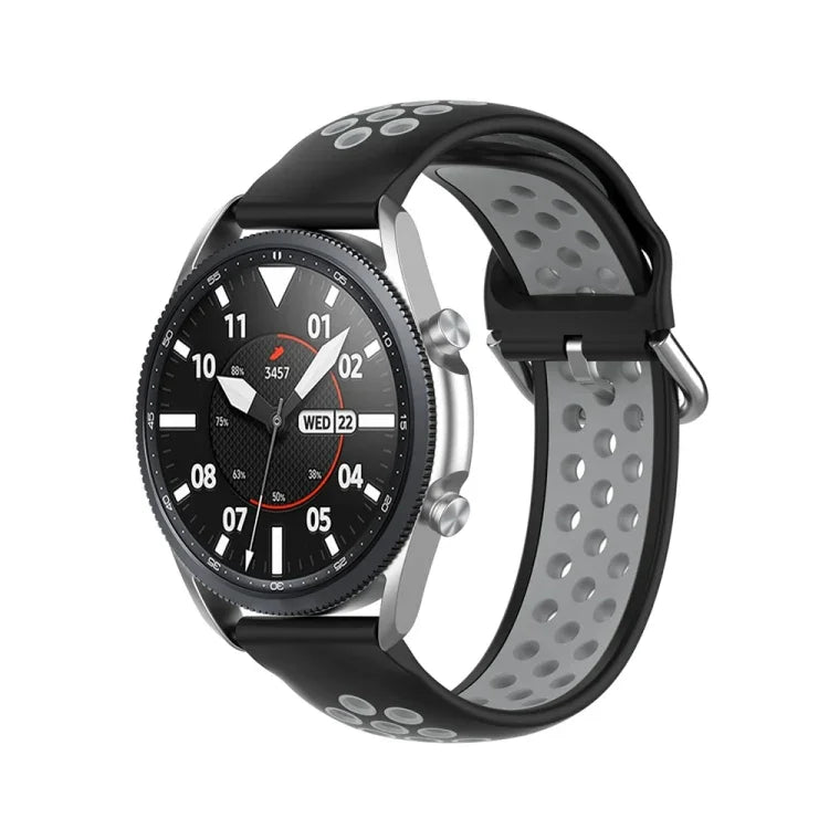 Correia Desportiva de Silicone Bicolor, Tamanho: 22mm, Para Galaxy Watch 3 45mm