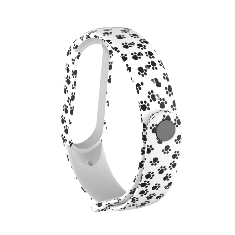 For Xiaomi Mi Band 5 TPU Replacement Strap Watchband, Peacock, Splash Ink, Skull, Butterflies, Colorful Skull, Facebook, Birds and Flowers, Blue Rose, Flamingo, Dog Paw, Stripe, Grass, Yellow Leopard, Gorgeous Starry Sky, Red Lips