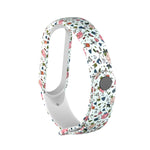 For Xiaomi Mi Band 5 TPU Replacement Strap Watchband, Peacock, Splash Ink, Skull, Butterflies, Colorful Skull, Facebook, Birds and Flowers, Blue Rose, Flamingo, Dog Paw, Stripe, Grass, Yellow Leopard, Gorgeous Starry Sky, Red Lips