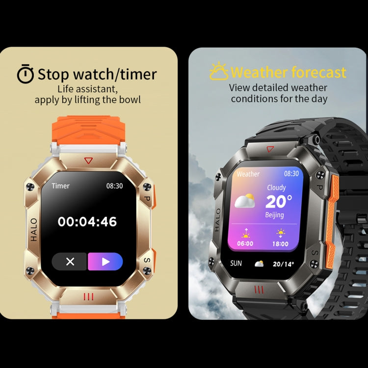 KR80 Smartwatch Desportivo 2,0 polegadas BT5.1 IP67, Suporta Chamadas Bluetooth / Sono / Oxigénio no Sangue / Frequência Cardíaca / Pressão Arterial